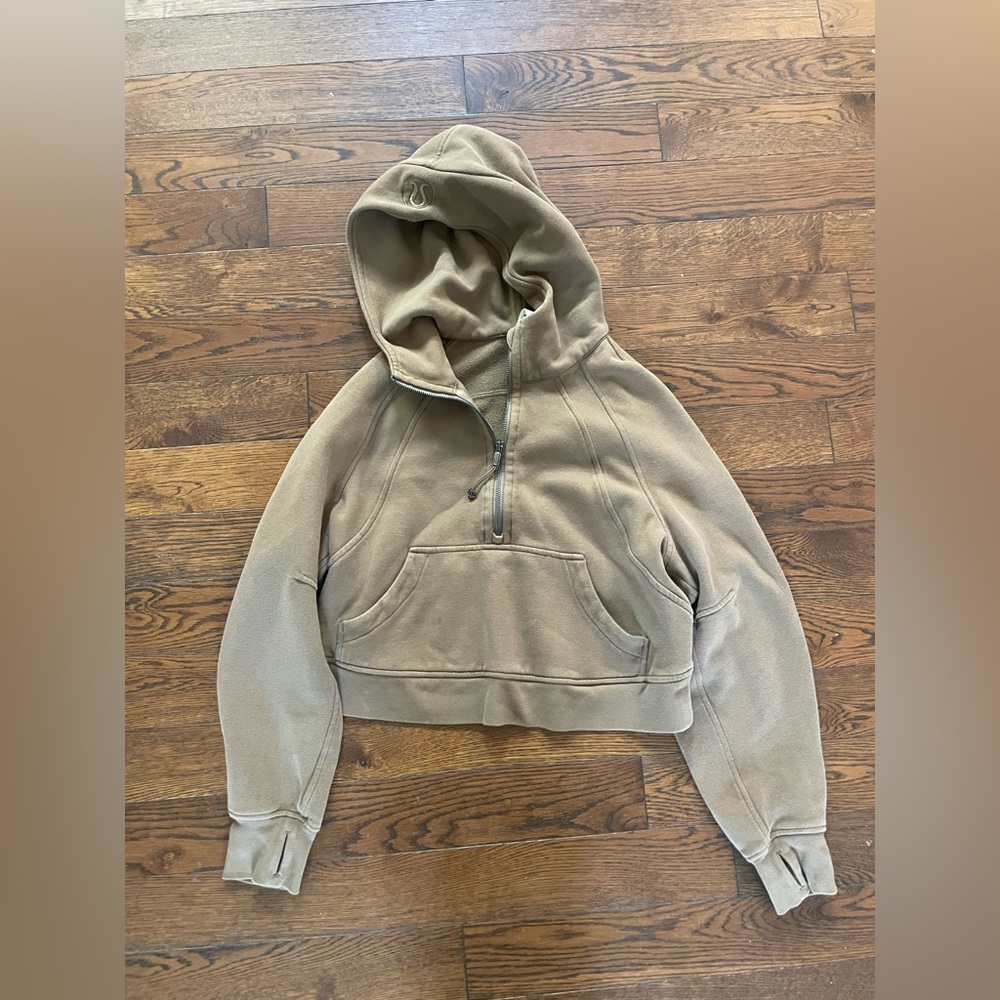 Lululemon Olive Half zip Hoodie